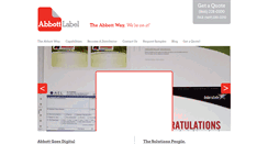 Desktop Screenshot of abbottlabel.com